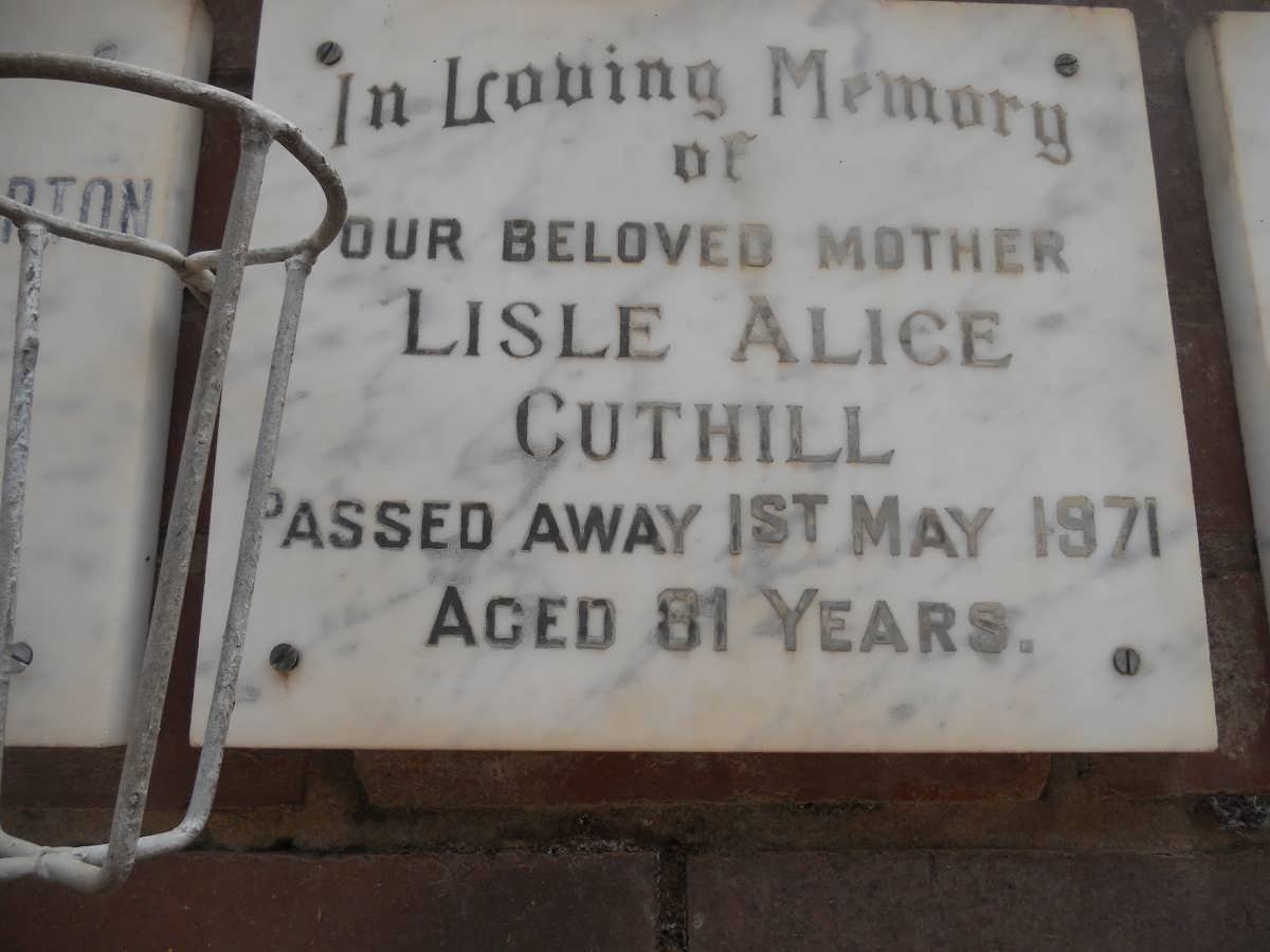CUTHILL Lisle Alice -1971