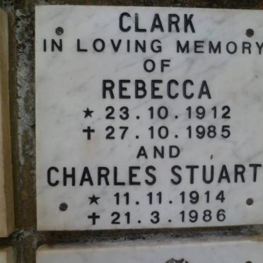 CLARK Charles Stuart 1914-1986 &amp; Rebecca 1912-1985