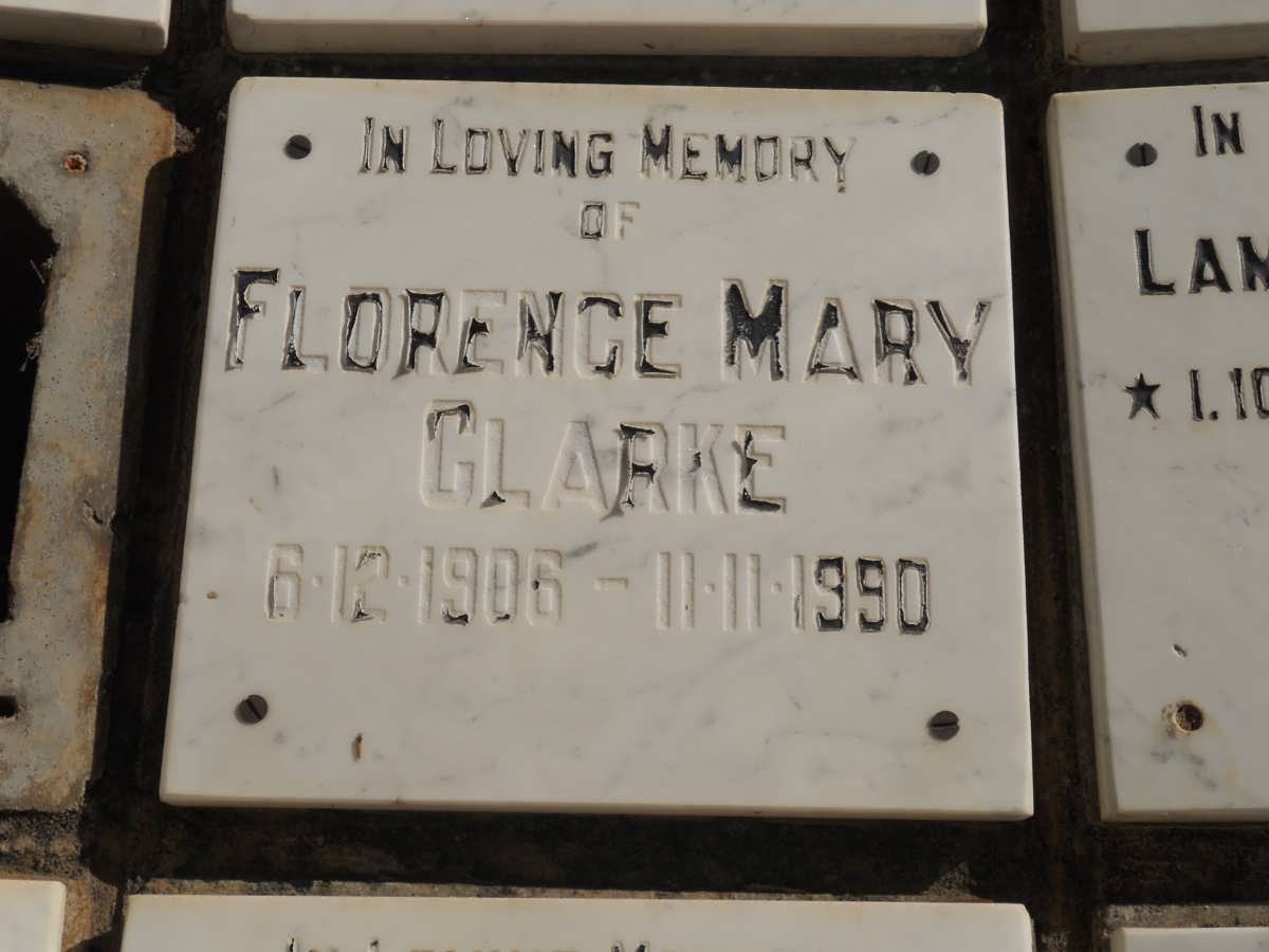 CLARKE Florence Mary 1906-1990
