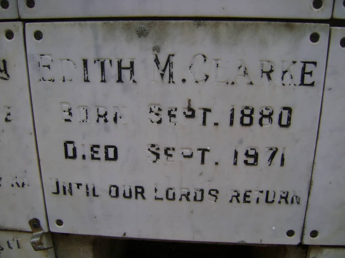 CLARKE Edith M. 1880-1971