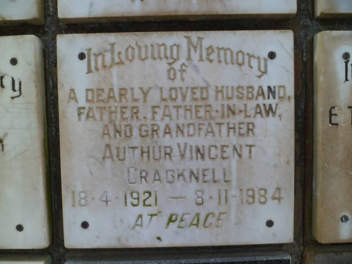 CRACKNELL Authur Vincent 1921-1984