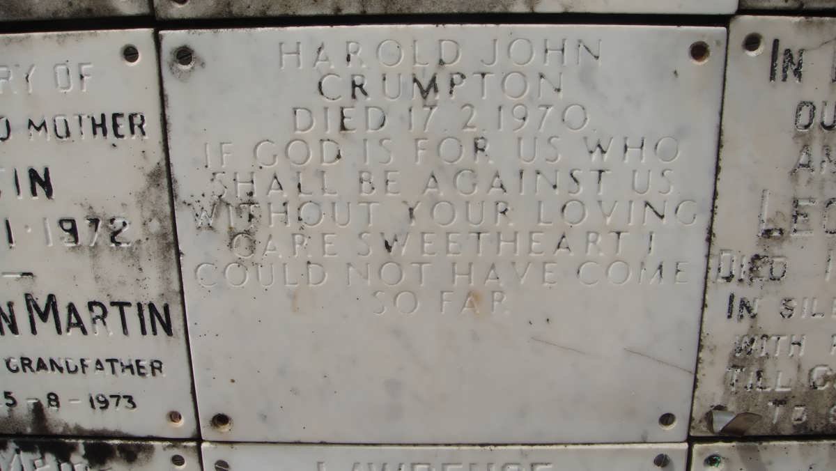 CRUMPTON Harold John -1970