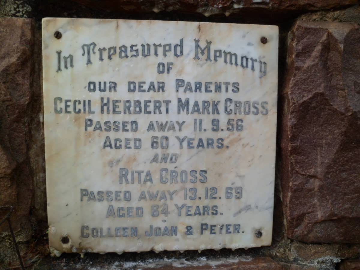 CROSS Cecil Herbert Mark -1956 &amp; Rita -1969