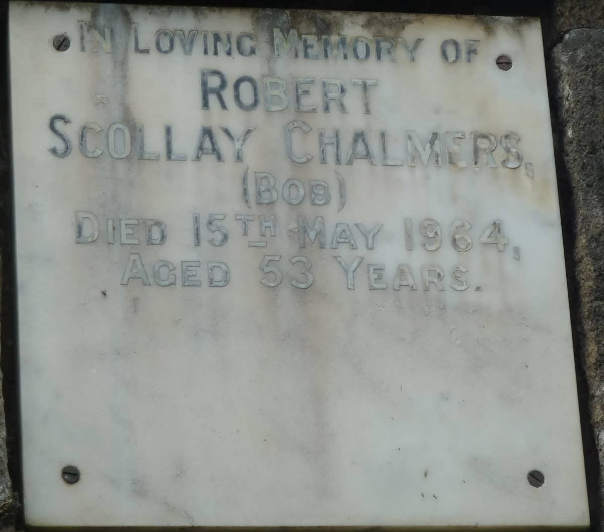 CHALMERS Robert Scollay -1964