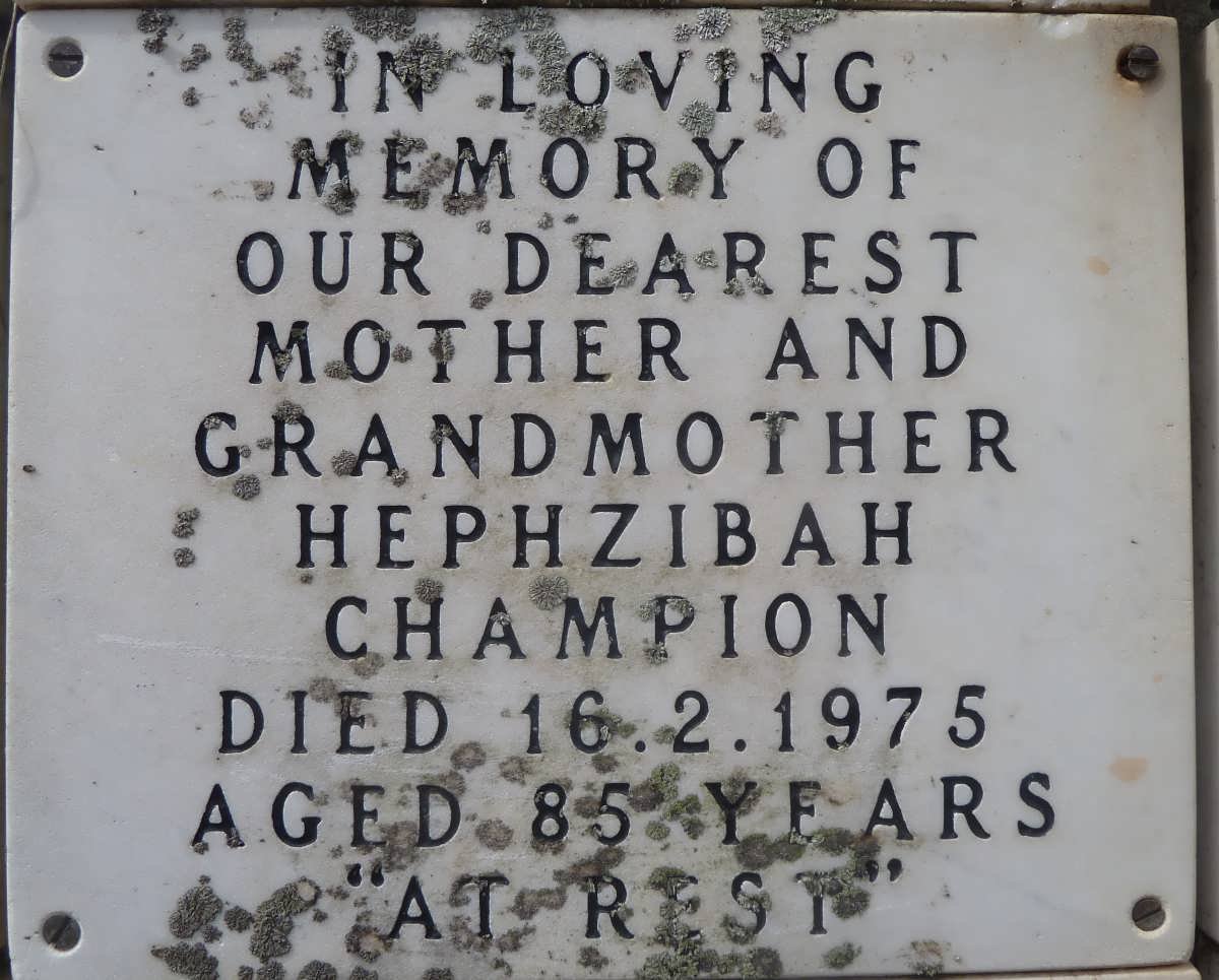 CHAMPION Hephzibah -1975