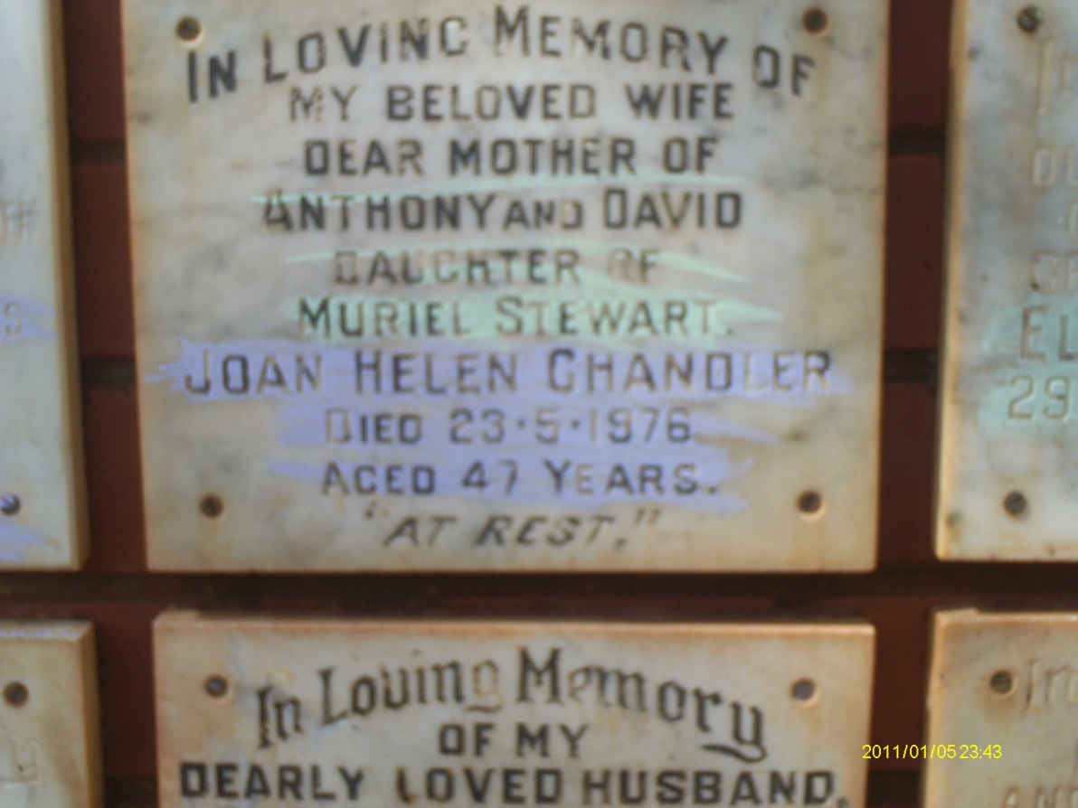 CHANDLER Joan Helen -1976