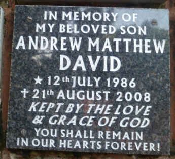 DAVID Andrew Matthew 1986-2008
