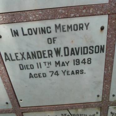 DAVIDSON Alexander W. -1948