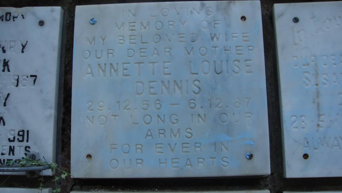 DENNIS Annette Louise 1956-1987