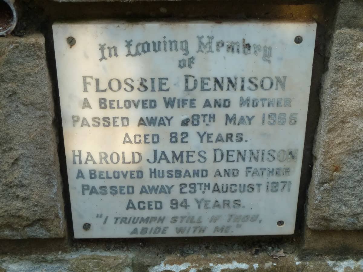 DENNISON Harold James -1971 &amp; Flossie -1965