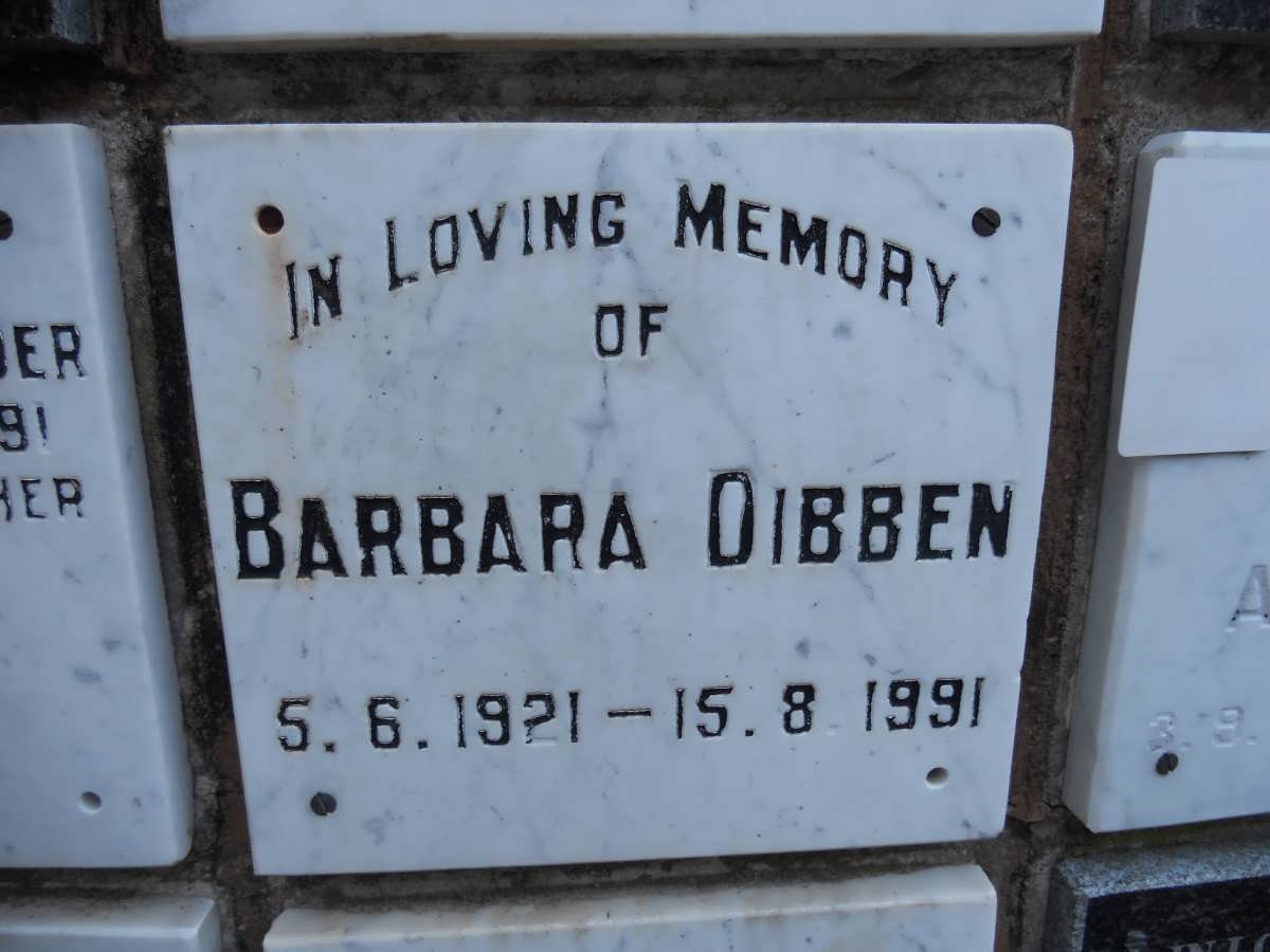 DIBBEN Barbara 1921-1991