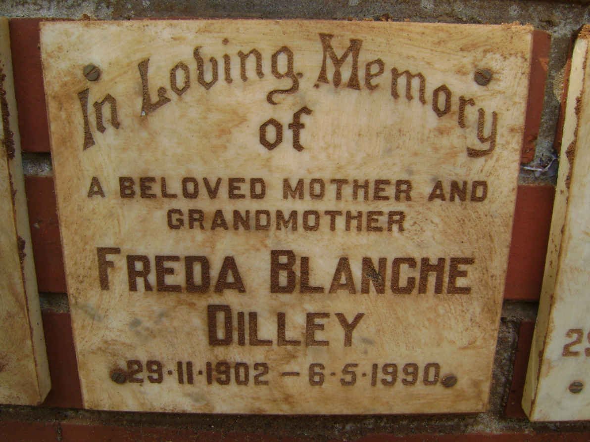 DILLEY Freda Blanche 1902-1990