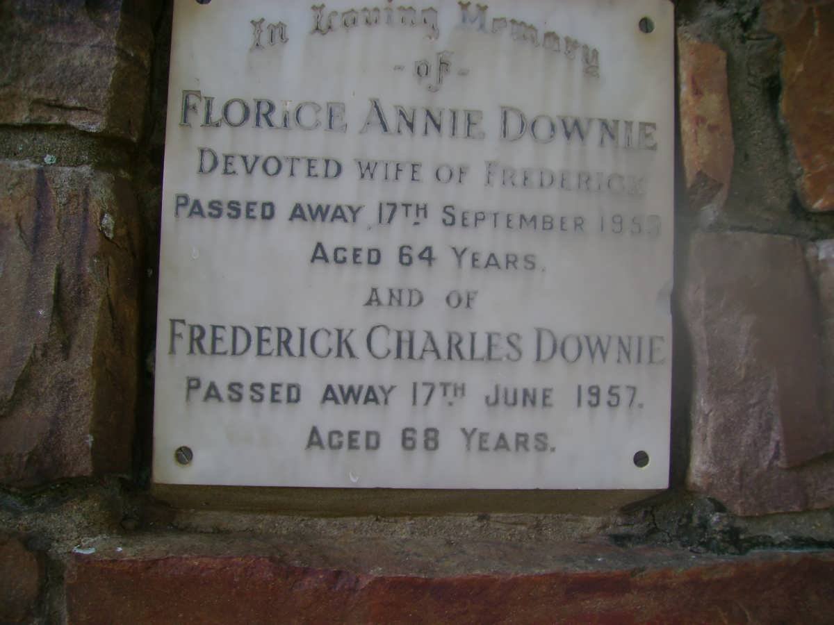 DOWNIE Frederick Charles -1957 &amp; Florice Annie -1953