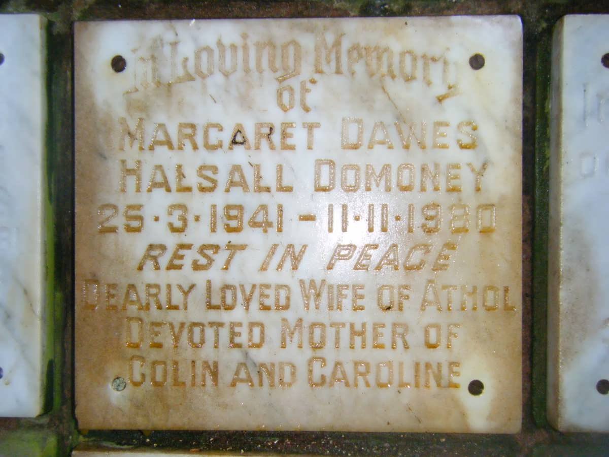 DOMONEY Margaret Dawes Halsall 1941-1980