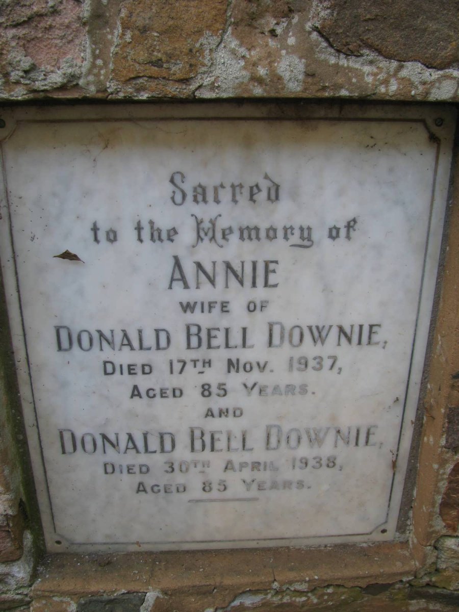 DOWNIE Donald Bell -1938 &amp; Annie -1937