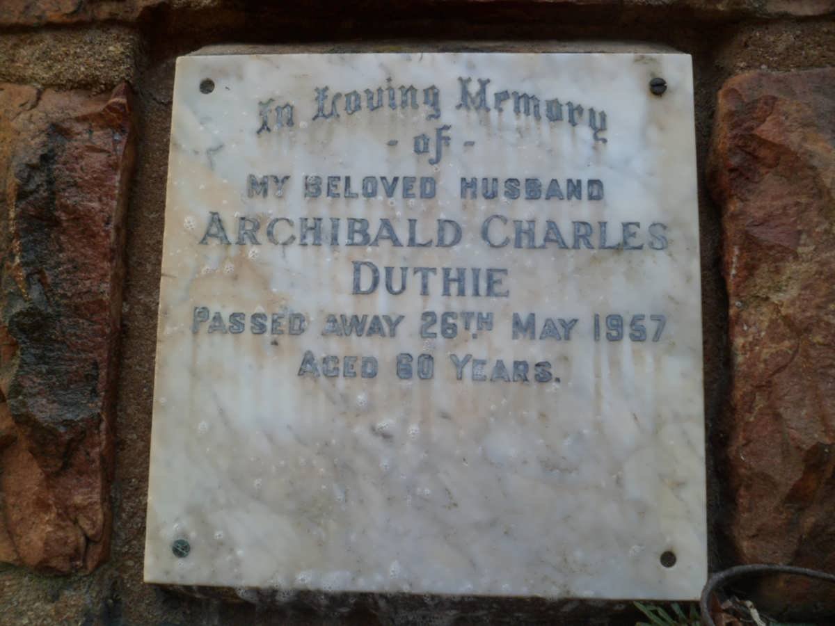 DUTHIE Archibald Charles -1957