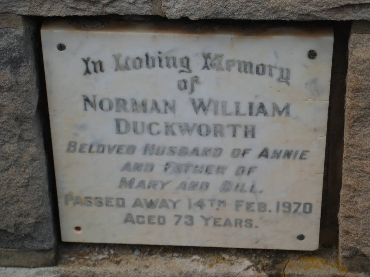DUCKWORTH Norman William -1970