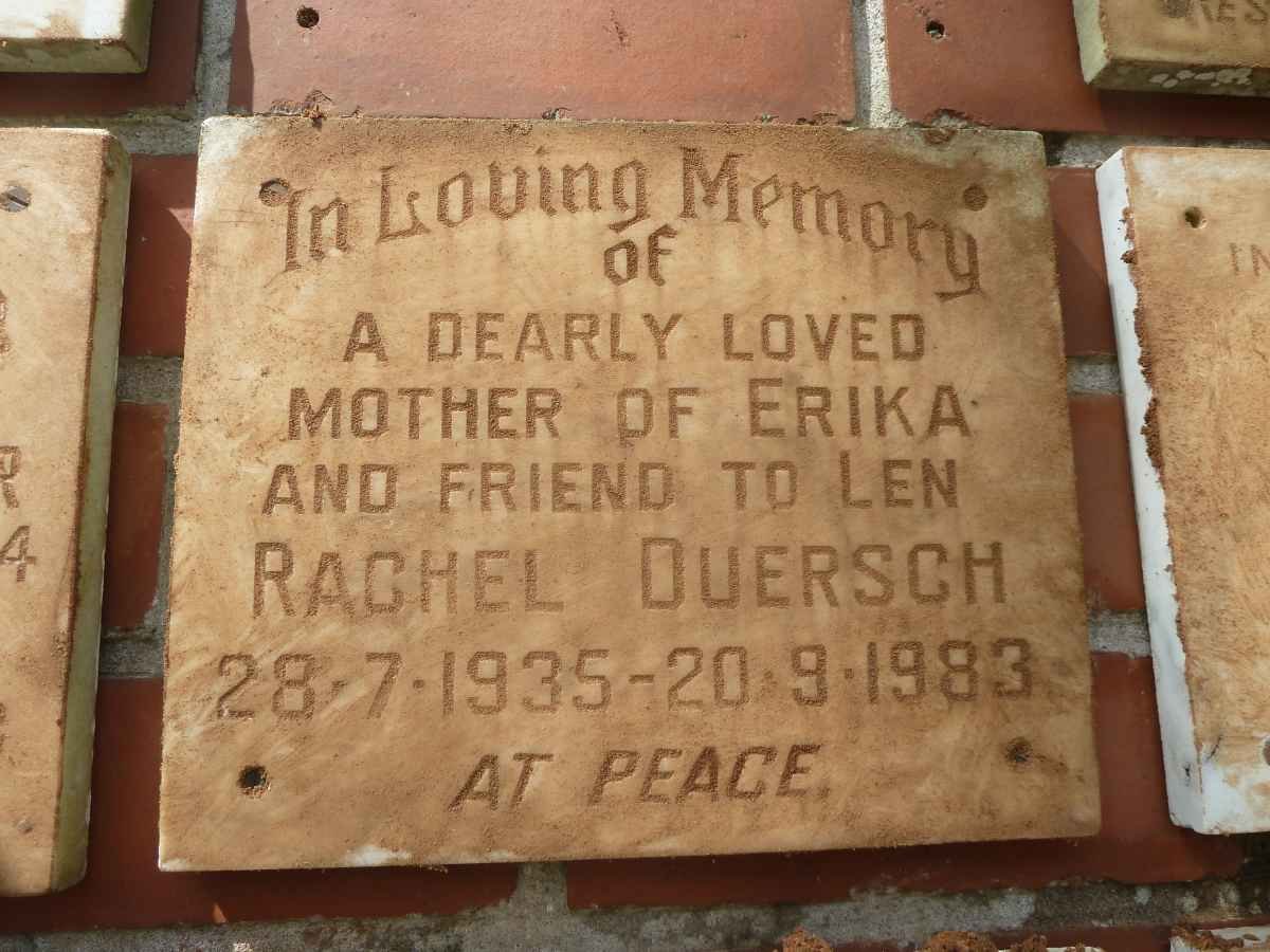 DUERSCH Rachel 1935-1983