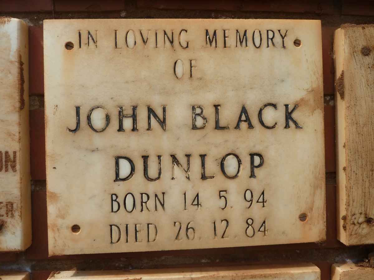 DUNLOP John Black 1894-1984