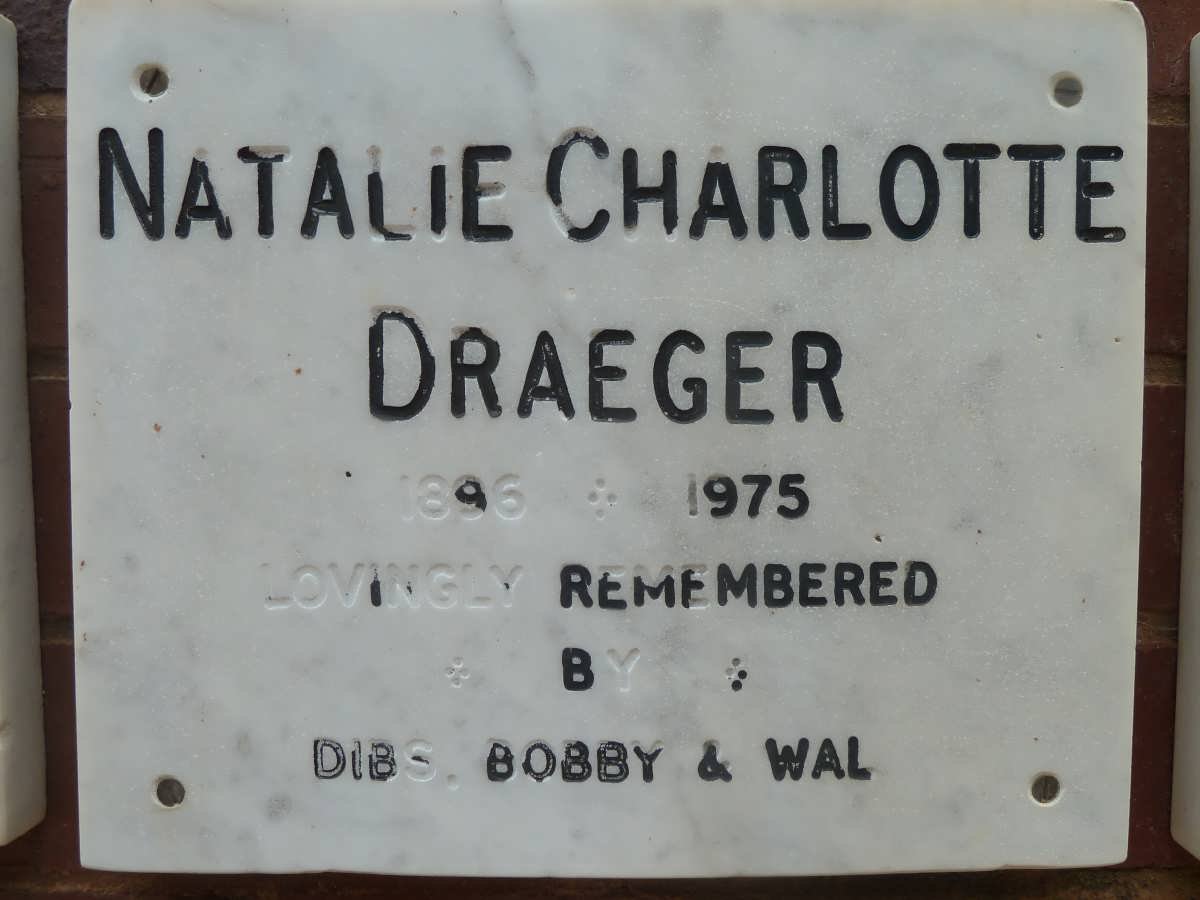 DRAEGER Natalie Charlotte 1896-1975