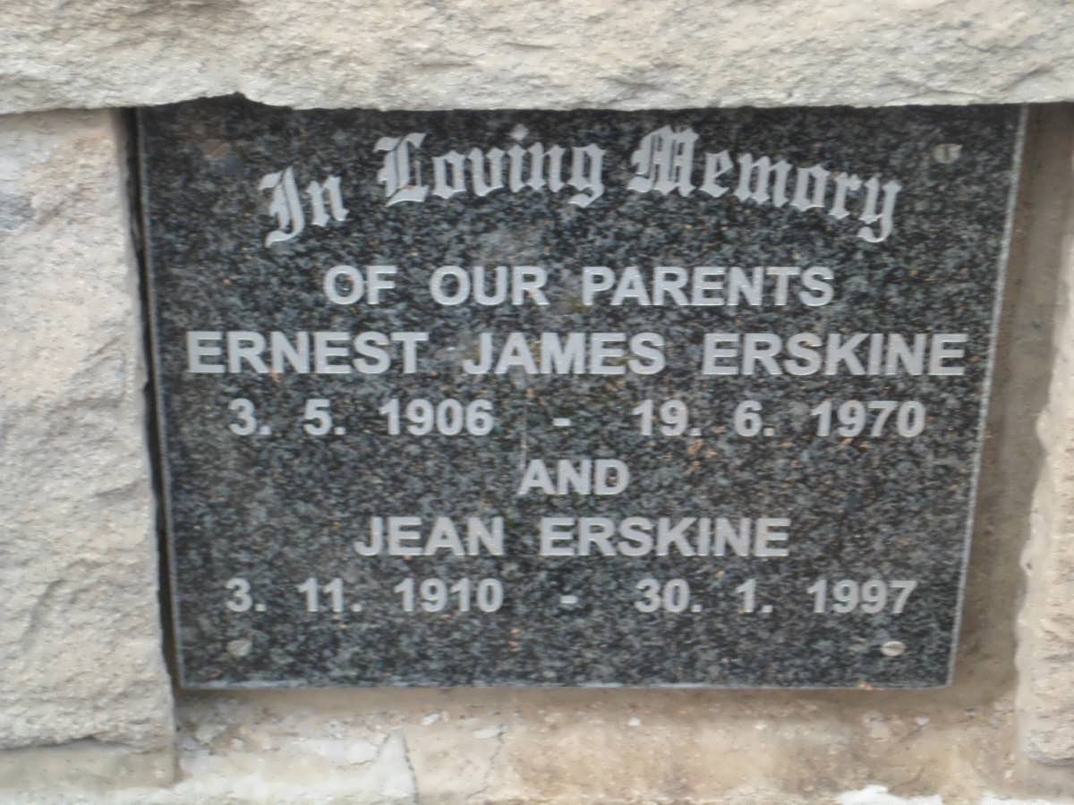 ERSKINE Ernest James 1906-1970 &amp; Jean 1910-1997
