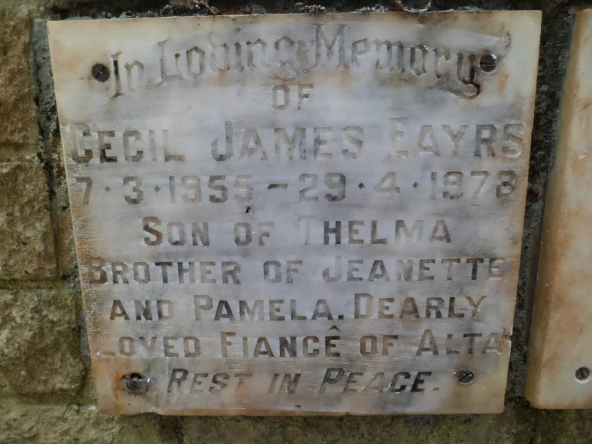 EAYRS Cecil James 1955-1978
