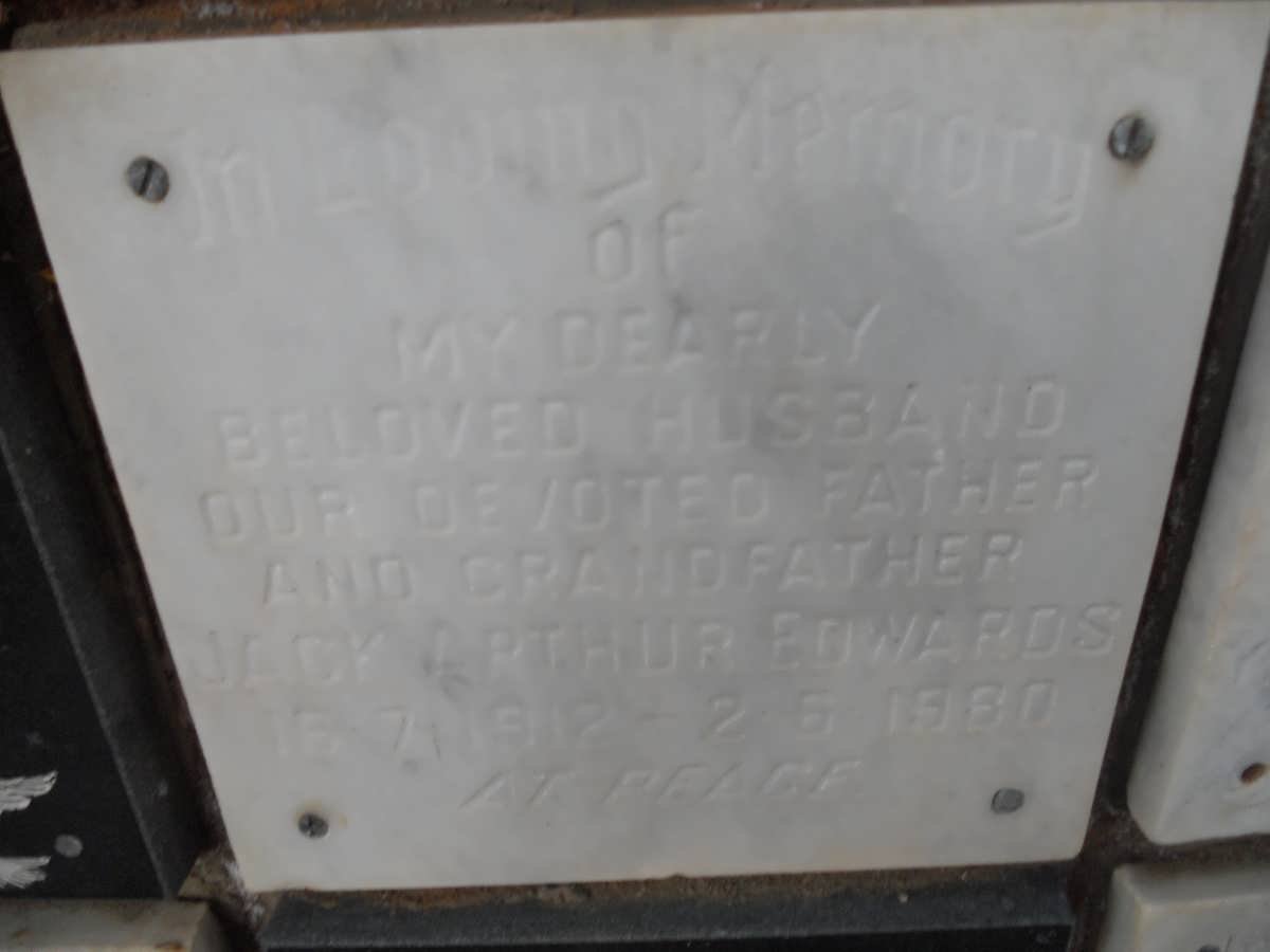EDWARDS Jack Arthur 1912-1980