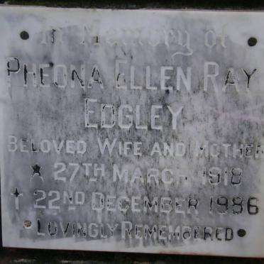 EDGLEY Pheona Ellen Ray 1918-1986