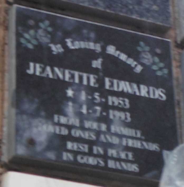 EDWARDS Jeanette 1953-1993