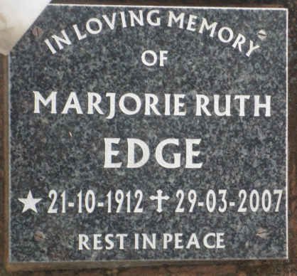 EDGE Marjorie Ruth 1912-2007