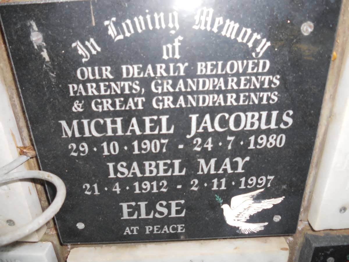 ELSE Michael Jacobus 1907-1980 &amp; Isabel May 1912-1997