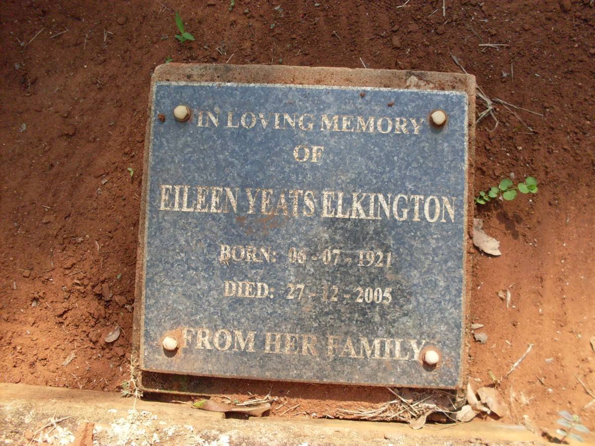 ELKINGTON Eileen Yeats 1921-2005