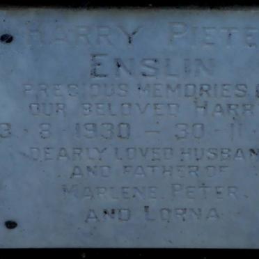 ENSLIN Harry Pieter 1930-1987