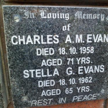 EVANS Charles A.M -1958 &amp; Stella G. -1962