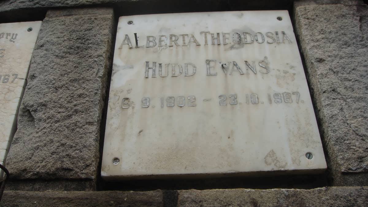 EVANS Alberta Theodosia Hudd 1902-1967