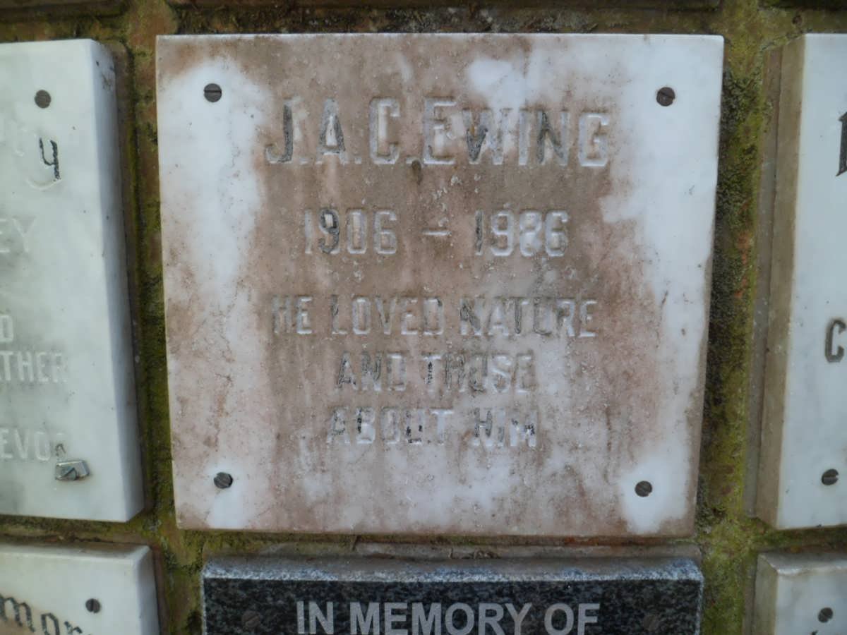 EWING J.A.C. 1906-1986