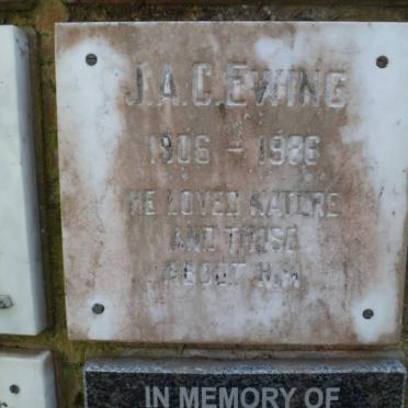 EWING J.A.C. 1906-1986