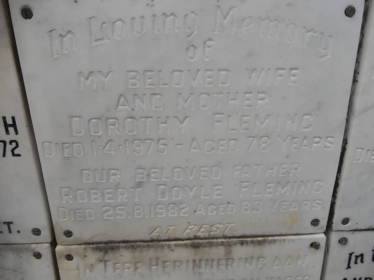 FLEMING Robert Doyle -1982 &amp; Dorothy -1975