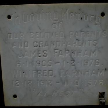 FARNHAM James 1905-1976 &amp; Winifred 1912-1976