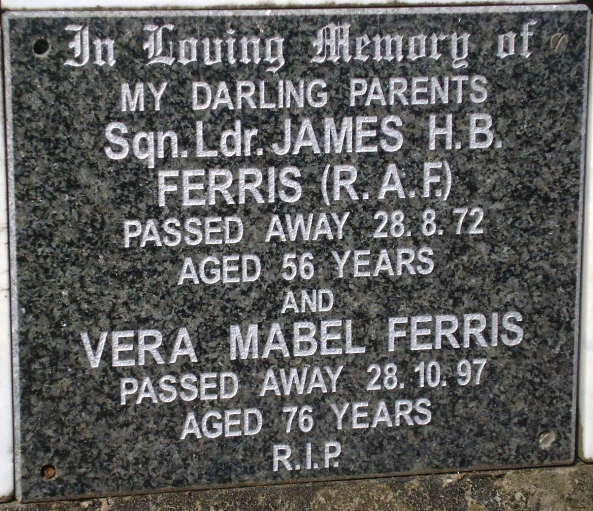 FERRIS James H.B. -1972 &amp; Vera Mabel -1997