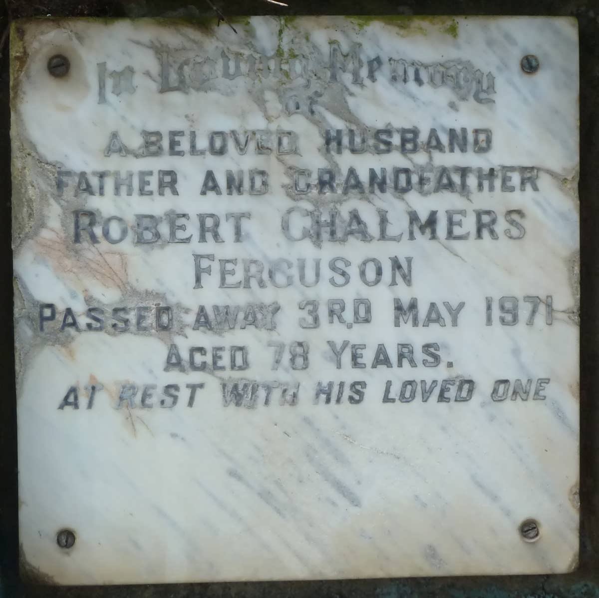 FERGUSON Robert Chalmers -1971