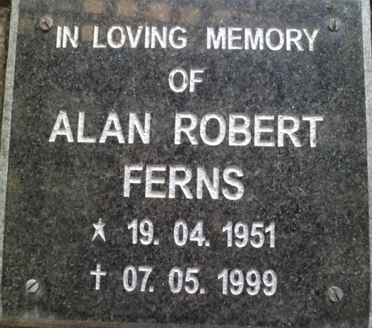FERNS Alan Robert 1951-1999