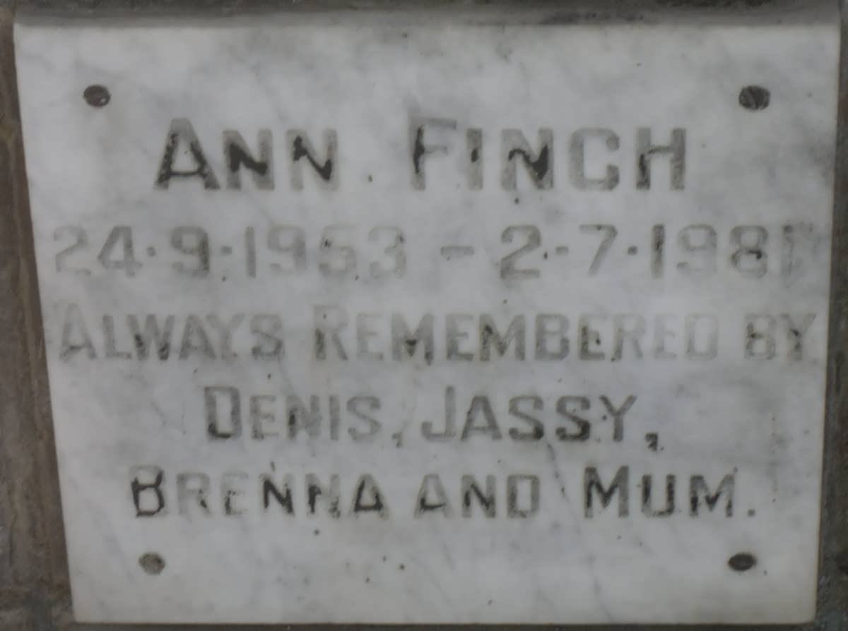 FINCH Ann 1953-1981