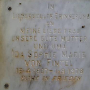 FINTEL Ida Sophie Marie, von 1907-1978