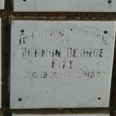 FITT Vernon George 1922-1989