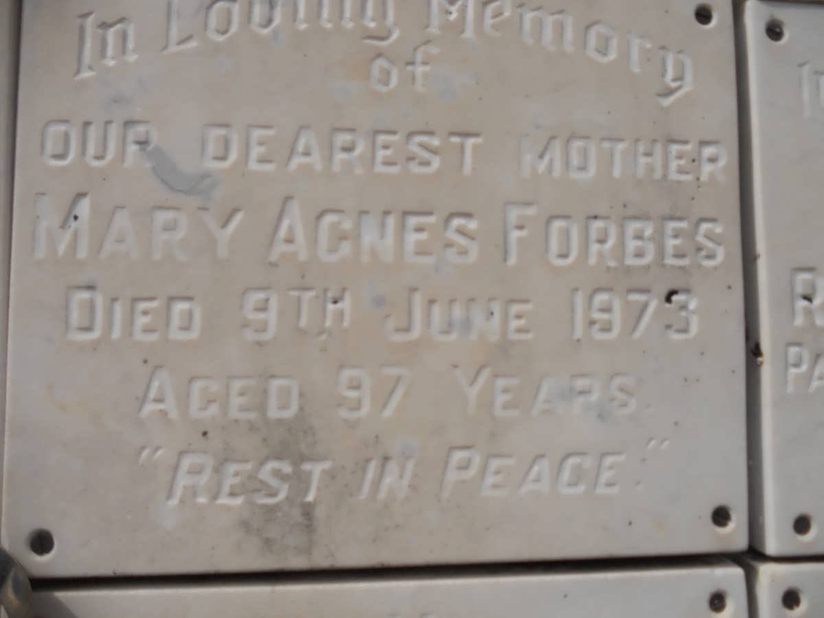 FORBES Mary Agnes -1973