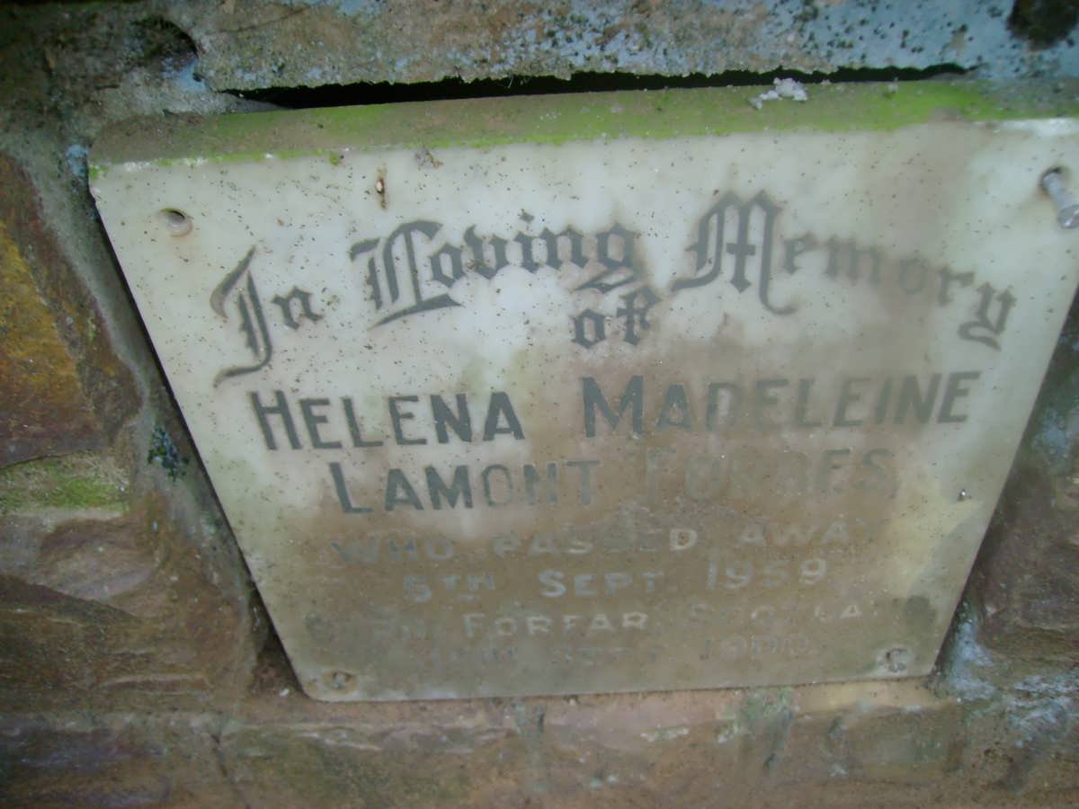 FORBES Helen Madeleine Lamont -1959