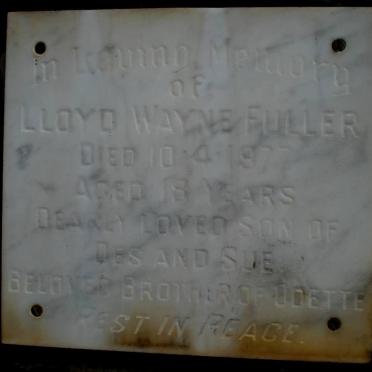 FULLER Lloyd Wayne -1977