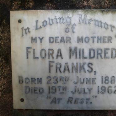 FRANKS Flora Mildred 1889-1962