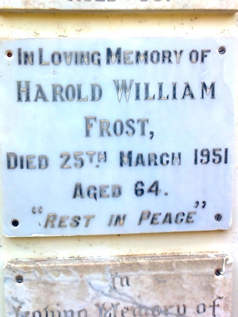 FROST Harold William -1951